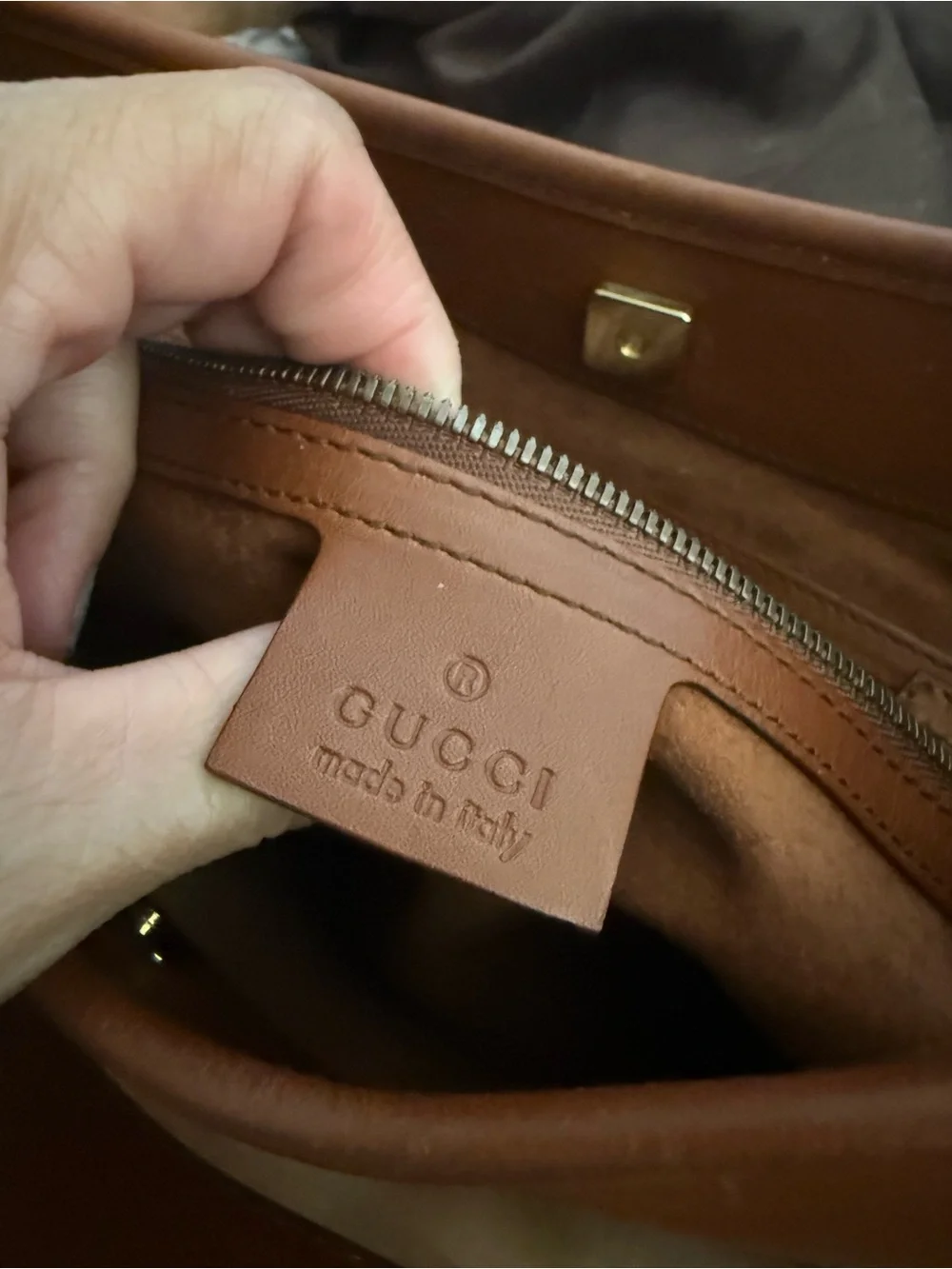 Gucci Brown Leather Reins Hobo Bag